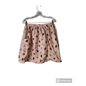 Vintage Handmade Waist‎ Tie Apron 1 Pocket Veggie Pattern